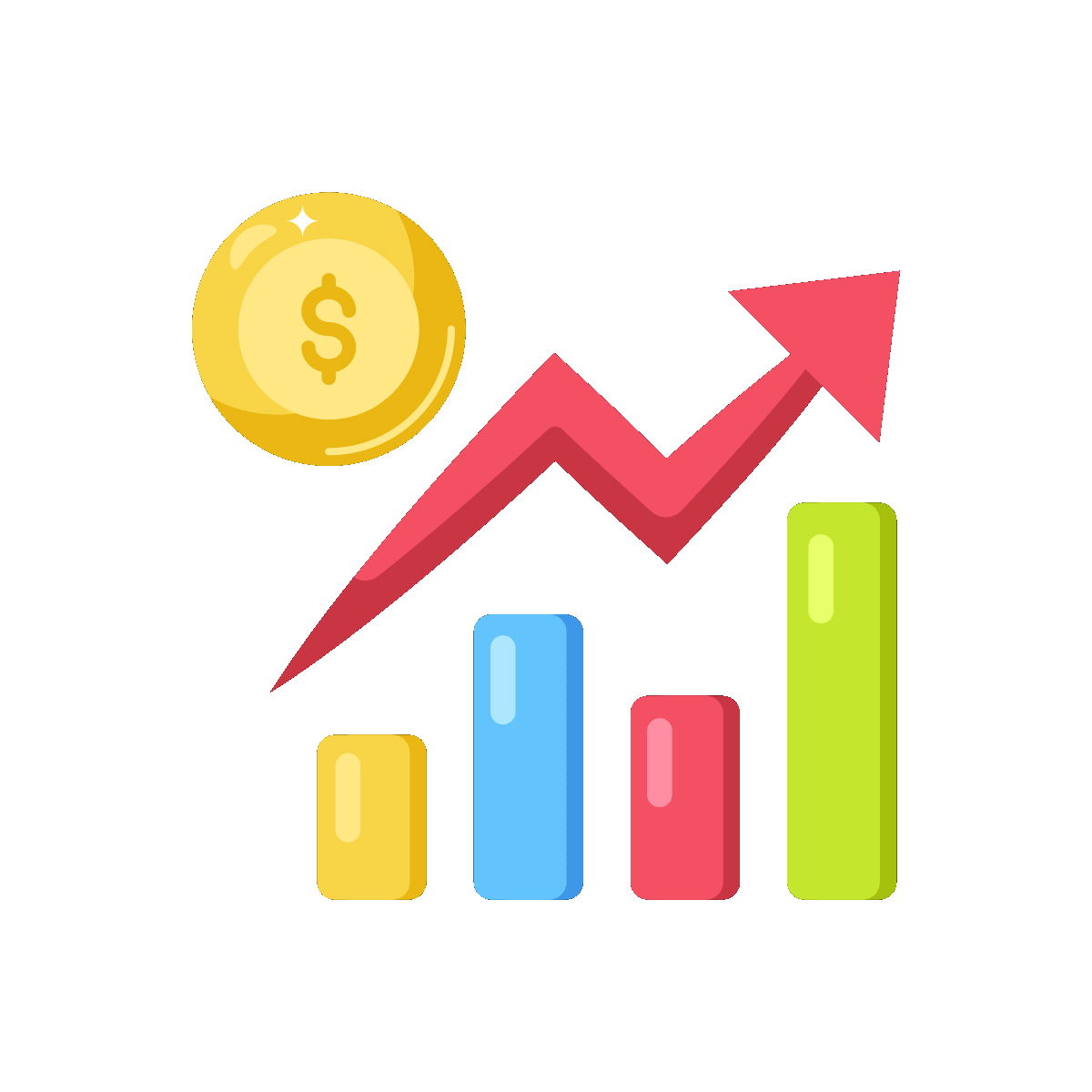 Live P2P trading chart animation