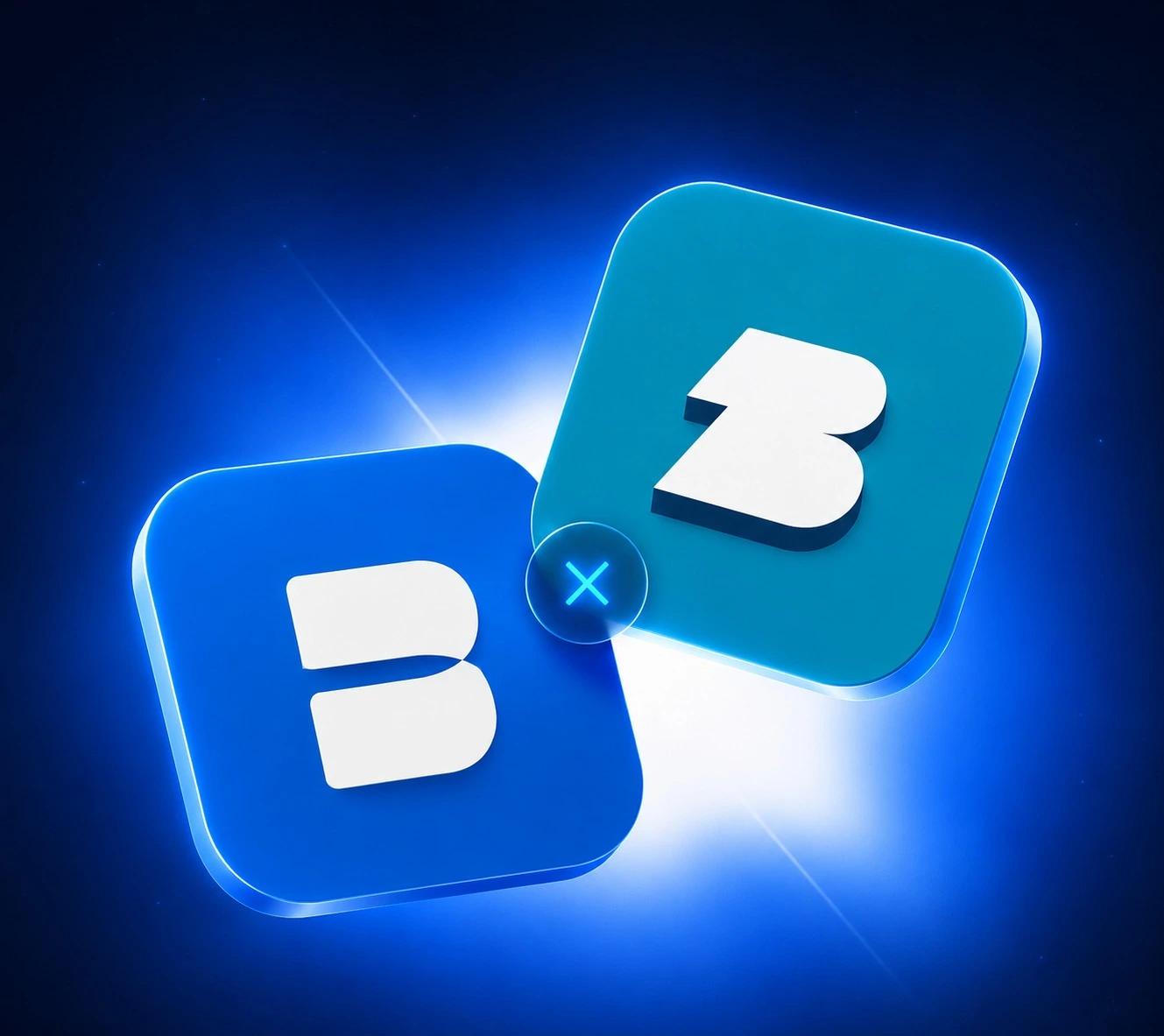 Bluucash and Breet branded 3D crypto badges