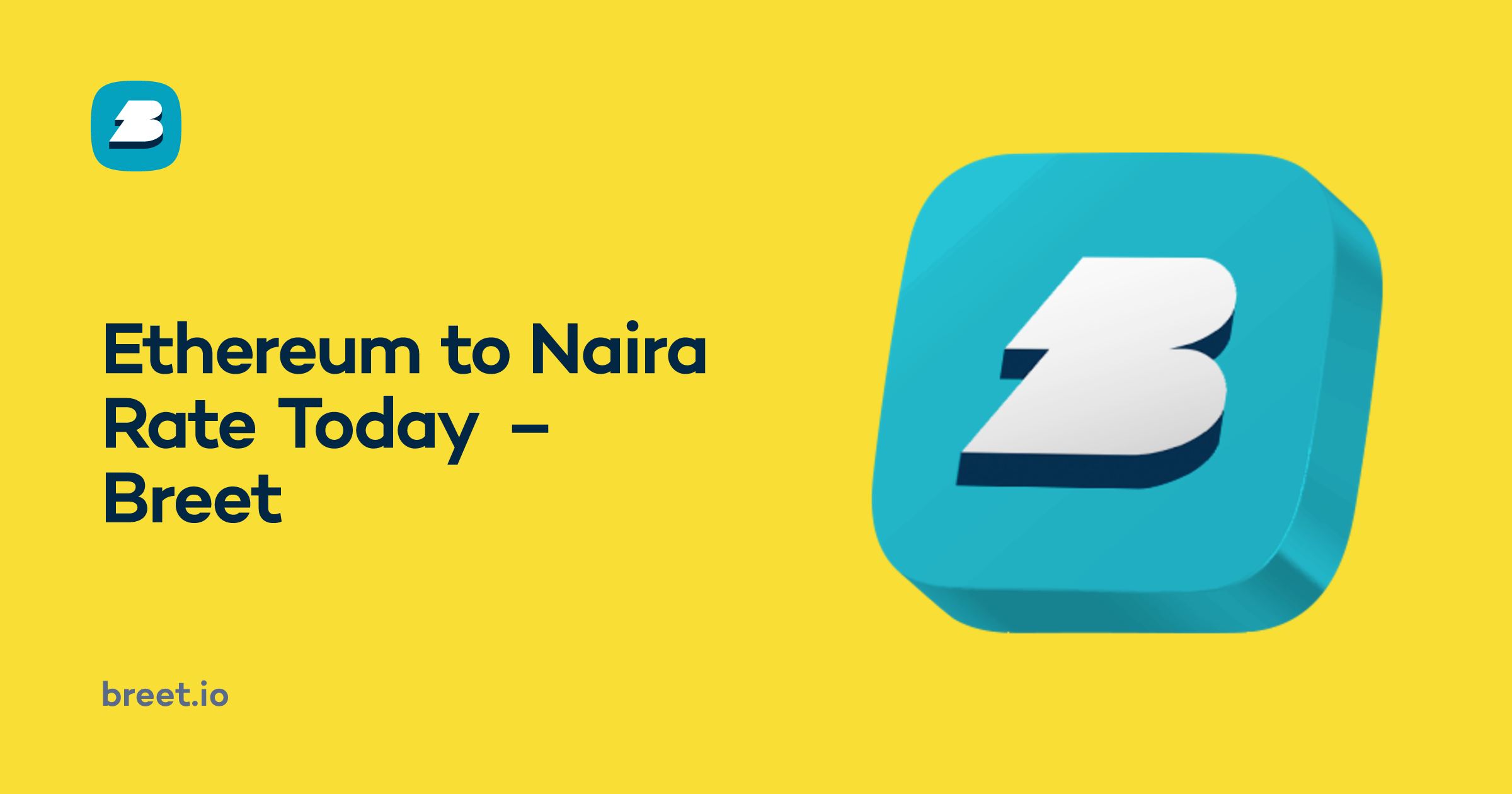 Ethereum to Naira Rate Today – Breet