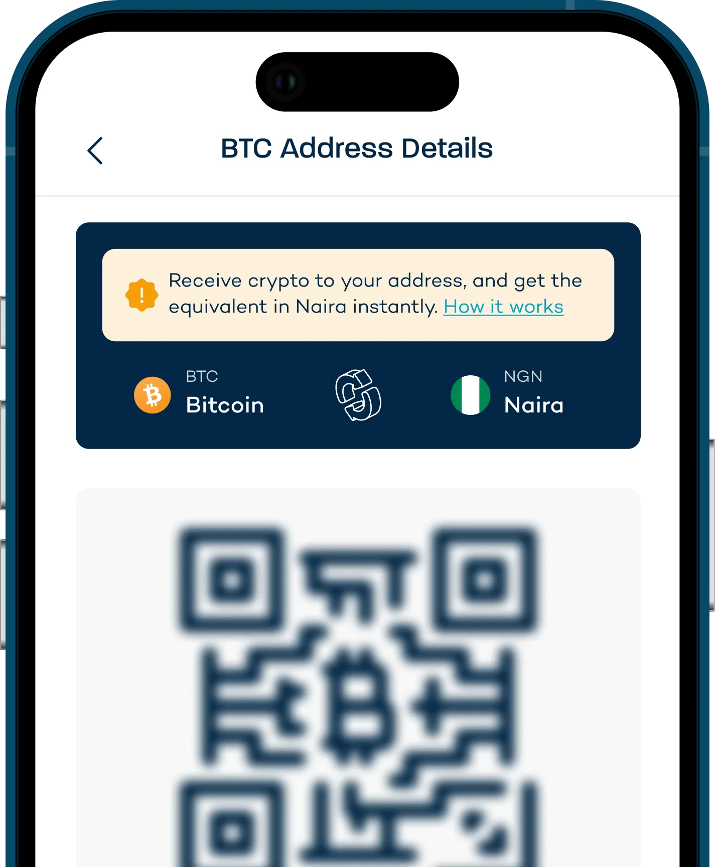 breet landing btc address details